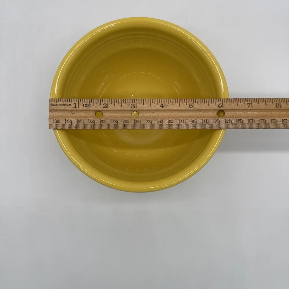 Vintage Fiestaware Yellow Nesting Mixing Bowl Fiesta w/ Rings ~6